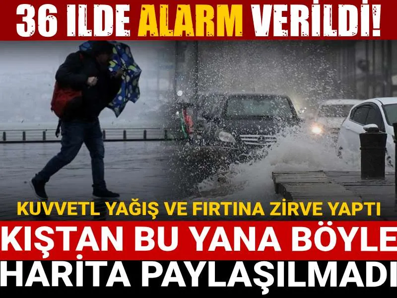36 İl İçin Korkutan Hava Durumu! Fırtına Alarmı Verildi