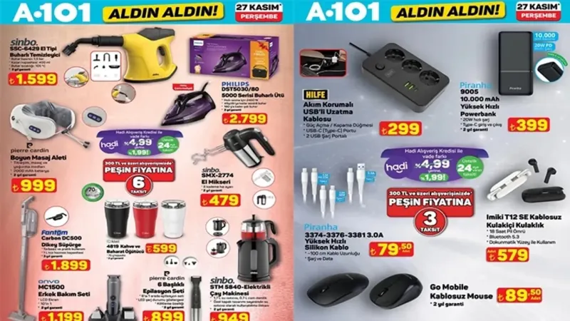 A101'e çekmeceli derin dondurucu geliyor: İşte 27 Kasım Perşembe 2025 A101 Aldın Aldın kataloğu