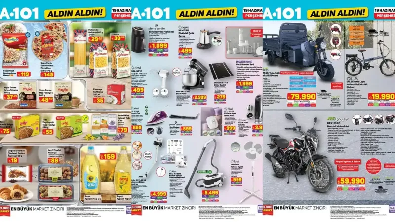 A101'in yeni kataloğu açıklandı: A101'in kataloğunda neler var? A101 19 Haziran Perşembe aktüel kataloğu