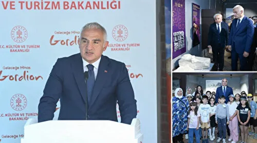 Bakan Ersoy Gordion Antik Kenti'ndeki 47'nci tümülüsten çıkarılan eserleri tanıttı: 'Geleceğe Miras ile geçmişe ışık tutmaya devam edeceğiz'