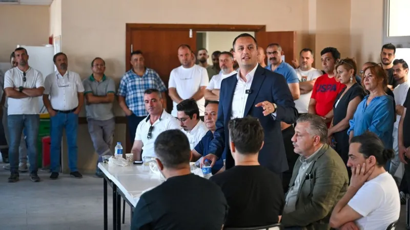 Başkan Eşki'den alevlerle savaşan yiğitlere teşekkür ziyareti