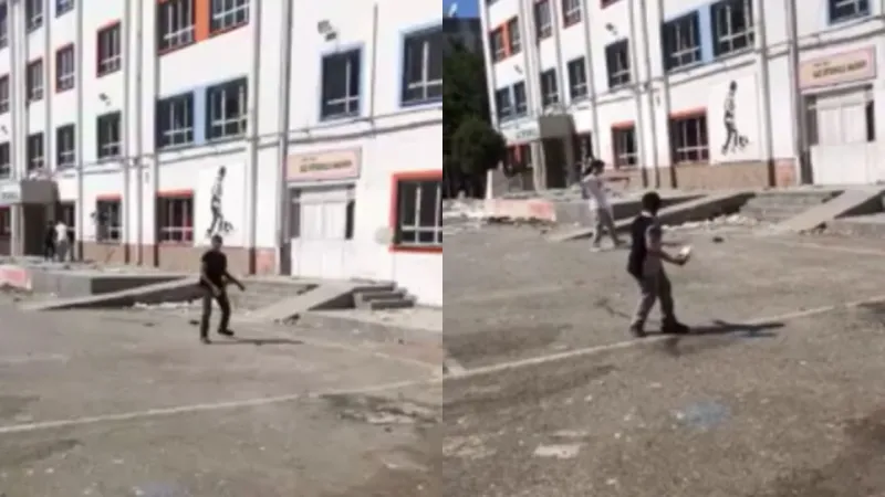Buca'da tepki çeken görüntü: Okula böyle zarar verdiler