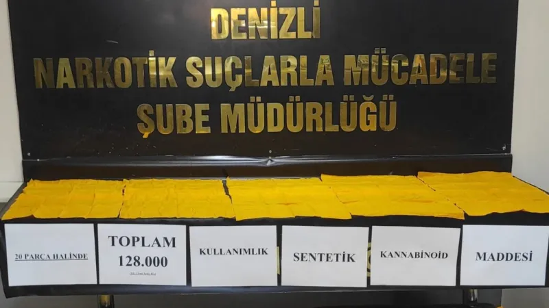 Denizli'de 128 bin uyuşturucu madde ele geçirildi