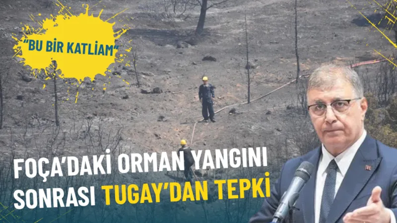 Foça’daki orman yangını sonrası Tugay’dan tepki: Bu bir katliam