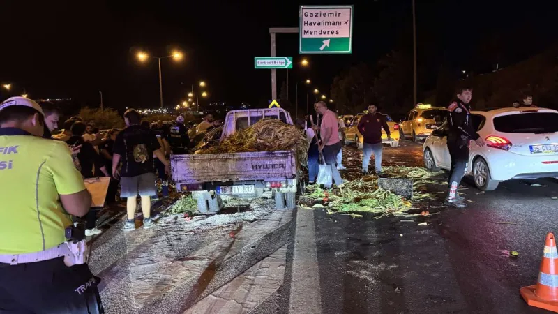 Gaziemir'de feci kaza: Yol savaş alanına döndü