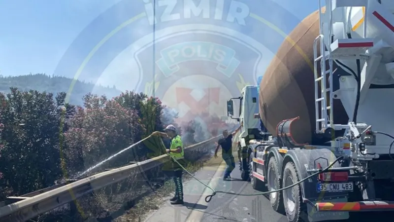 İzmir Otoyolunda Korkutan Yangın! Trafik Felç, Buca'ya Ulaşım Durdu!