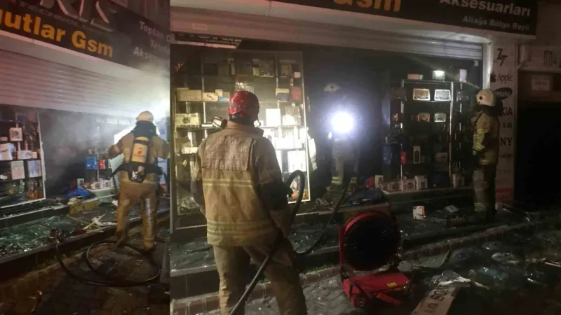 İzmir'de Aksesuar Mağazasında Korku Dolu Anlar! Yangın Alarmı!