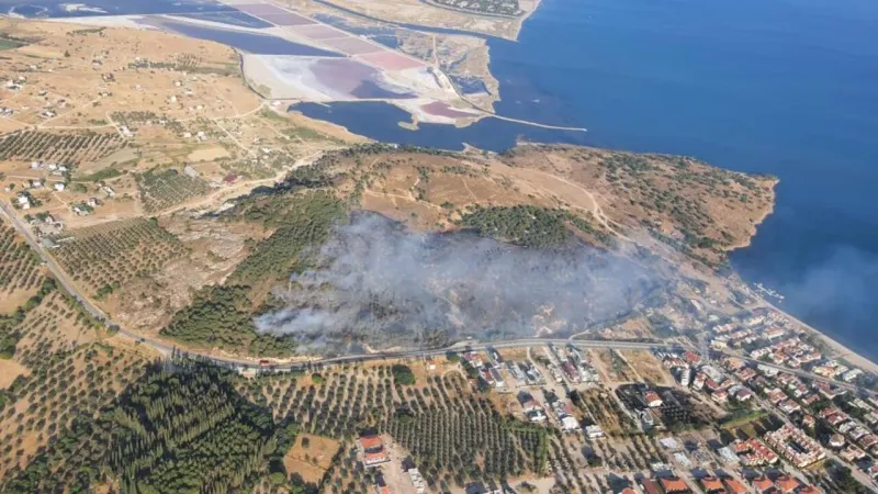 İzmir'de korkutan yangın: Müdahale başladı