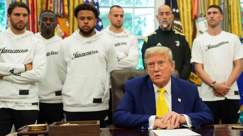 Juventus, Beyaz Saray'da Donald Trump'ı ziyaret etti