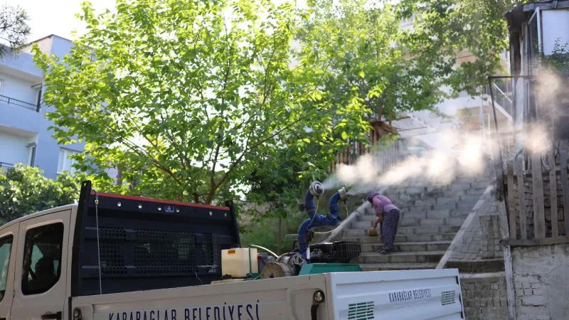 Karabağlar'da ilaçlama çalışmaları: Haşere ve sinek sorunuyla mücadele ediliyor