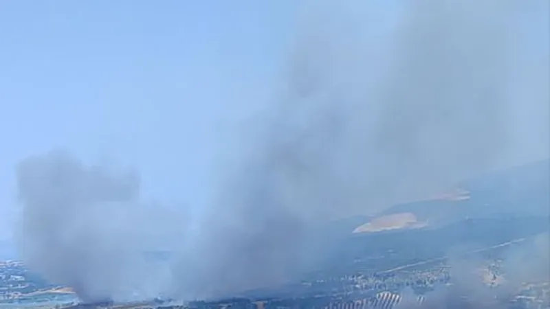Kınık'ta korkutan yangın: Müdahale başladı!