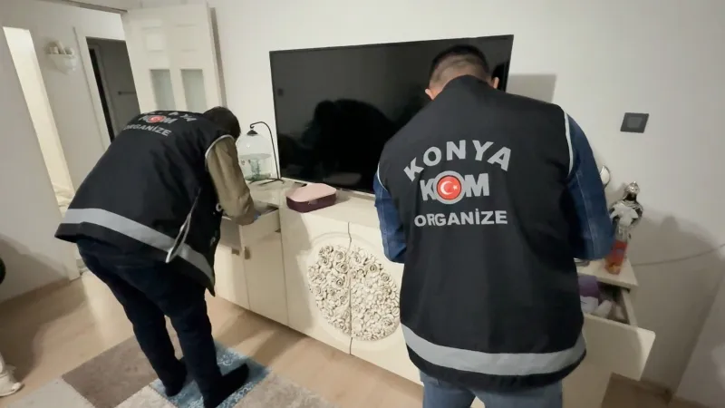 Konya’da organize suç örgütüne operasyon: 9 tutuklama