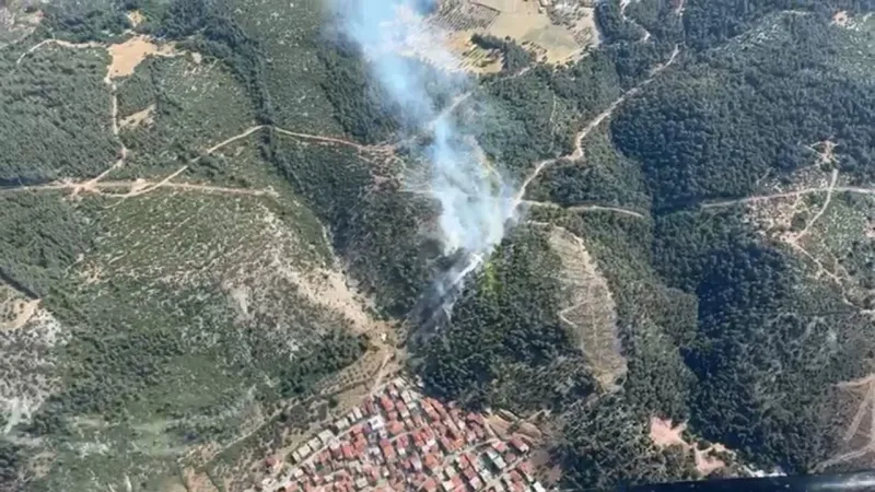 Manisa Soma’da aynı gün ikinci yangın: Müdahale sürüyor