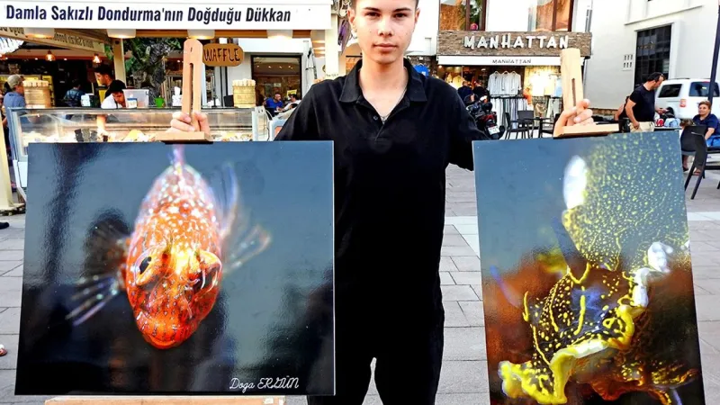 Mavi derinliklerin genç gözünden portresi: Doğa Ergün’ün su altı sergisi Çeşme’de