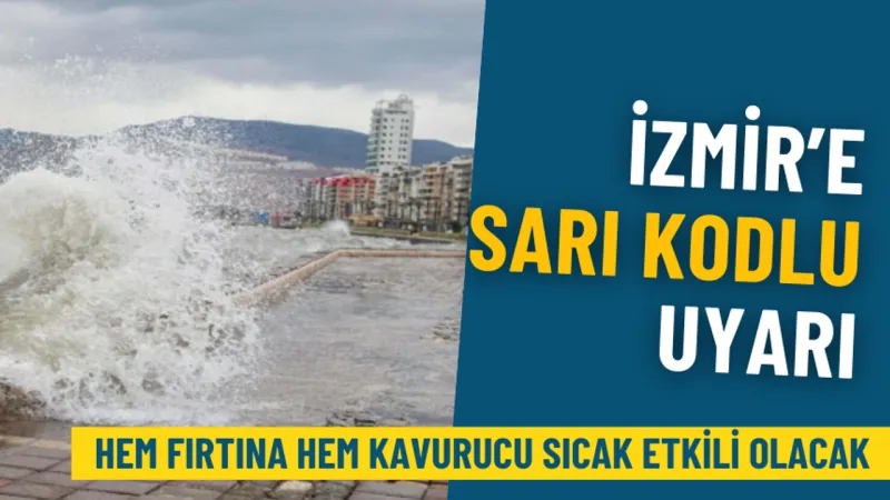 Meteoroloji’den İzmir’e sarı kodlu uyarı: Hem fırtına hem kavurucu sıcak etkili olacak