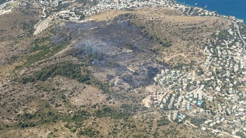 Muğla Göltürkbükü’nde yangın: Alevler kontrol altına alındı