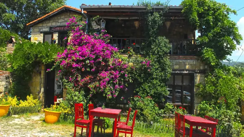 Ne İzmir ne de Muğla: Ege'de taş evleri, sardunyalarla süslü sokakları ile baş döndüren güzellikte bir köy