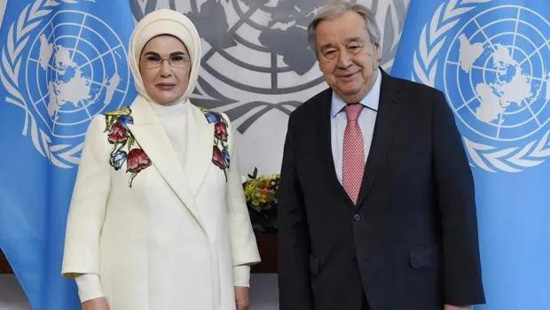 Emine Erdoğan ve BM Genel Sekreteri Guterres New York'ta Sıfır Atık Vizyonunu Konuştu