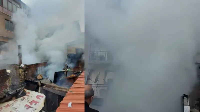 İzmir'de Korkutan Yangın! Ev Alevlere Teslim Oldu