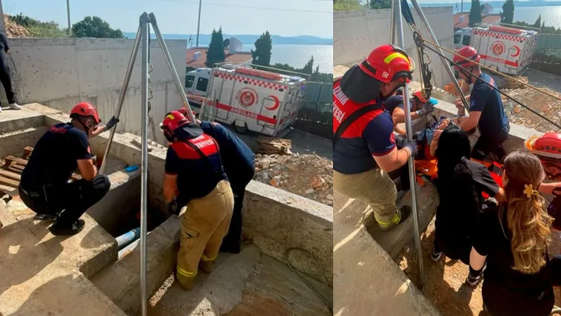 İzmir'de Korkunç Olay! Yaşlı Kadın Kuyuya Düştü!