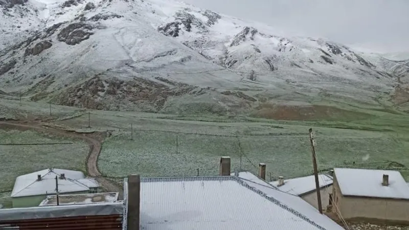 Van'da Kar Sürprizi! Başkale'de Yüksekler Beyaza Büründü