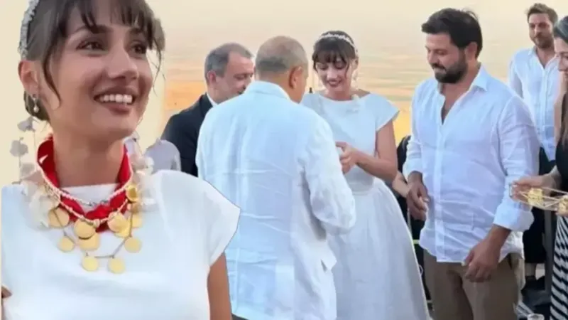 Sevda Erginci'nin Sakız Adası Düğünü! Gelinliği Görenler Şaşkın