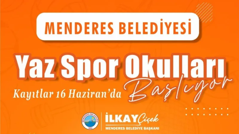 Yaz boyu spor ve eğlence: Menderes’te kayıtlar başlıyor